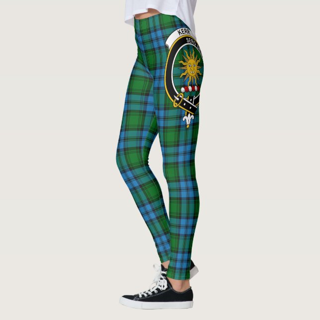 Scotstee Klan Kerr Hunting Vapensköld Tartan Women Leggings (Vänster)