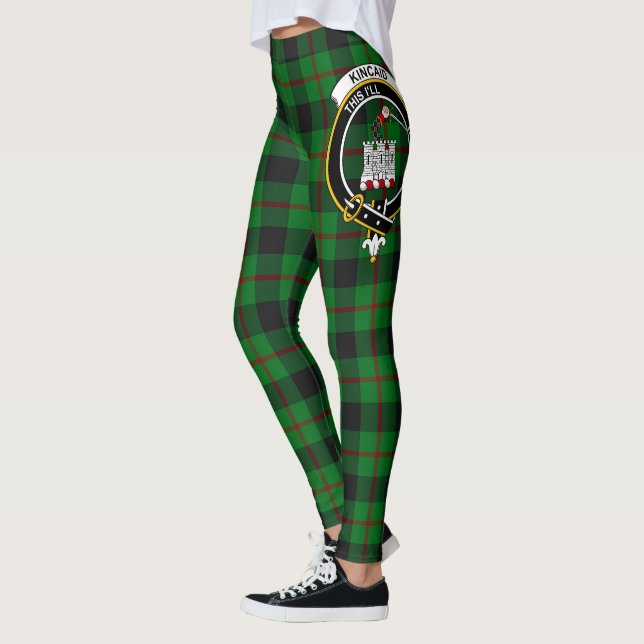 Scotstee Klan Kincaid Vapensköld Tartan Women Legg Leggings (Vänster)
