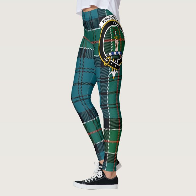 Scotstee Klan Kirkpatrick Vapensköld Tartan Women Leggings (Vänster)