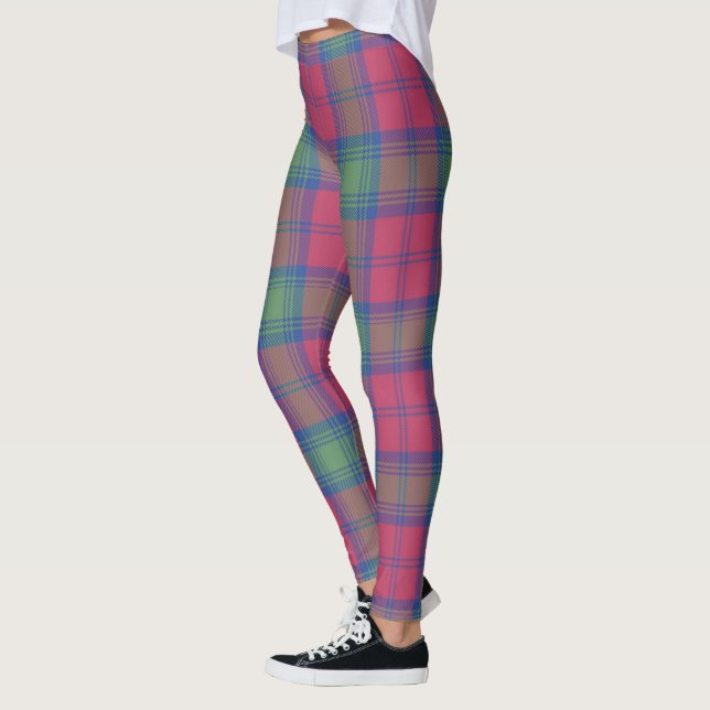 Scotstee Klan Lindsay Ancient Tartan Women Legging (Vänster)