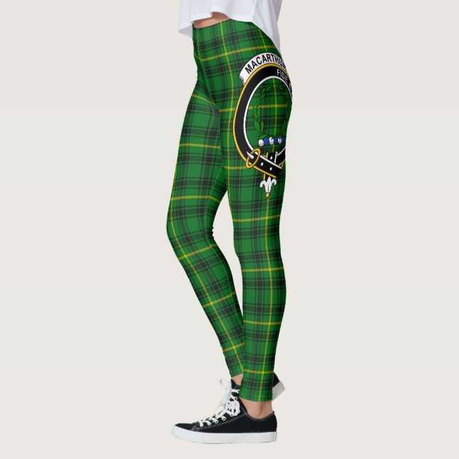 Scotstee Klan MacArthur Vapensköld Tartan Women Le Leggings (Vänster)