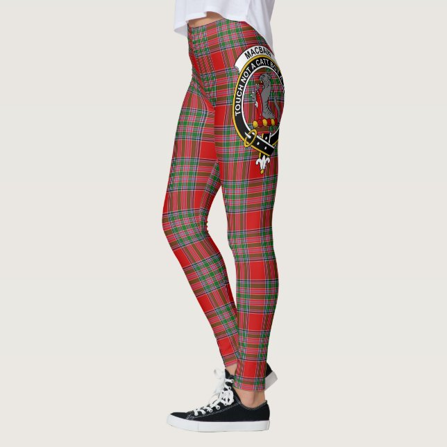 Scotstee Klan MacBain Vapensköld Tartan Women Legg Leggings (Vänster)