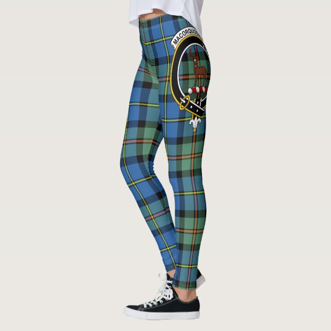 Scotstee Klan MacCorquodale Vapensköld Tartan Wome Leggings (Vänster)