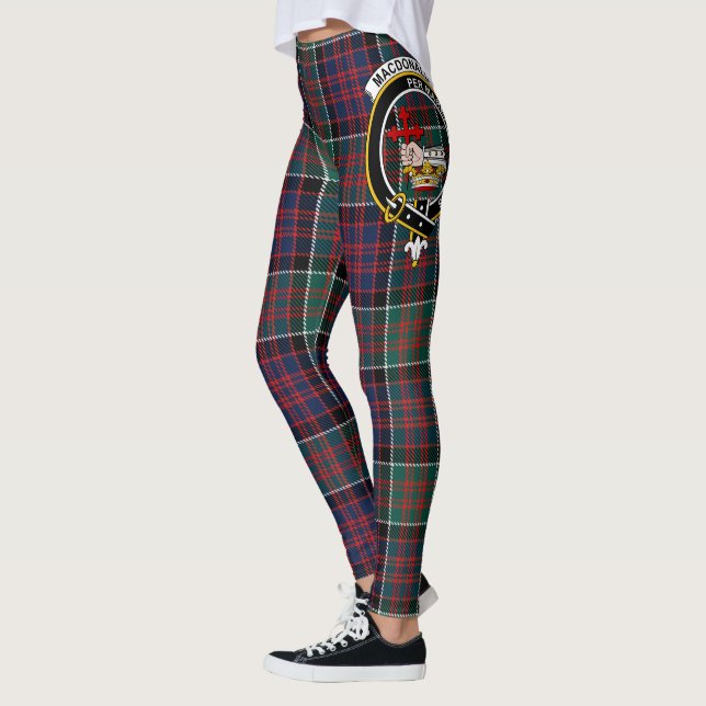 Scotstee Klan Macdonald Vapensköld Tartan Women Le Leggings (Vänster)