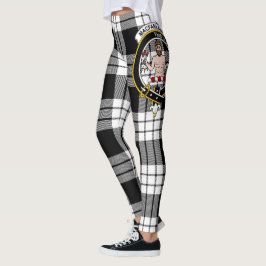 Scotstee Klan MacFarlane Black & White Vapensköld Leggings