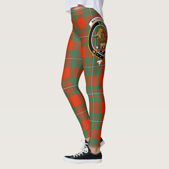Scotstee Klan MacGregor Ancient Vapensköld Tartan  Leggings (Vänster)
