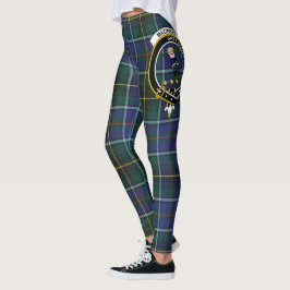 Scotstee Klan MacInnes Modern Vapensköld Tartan Wo Leggings