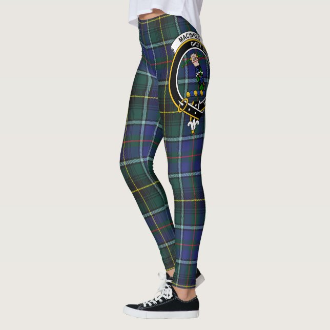 Scotstee Klan MacInnes Modern Vapensköld Tartan Wo Leggings (Vänster)