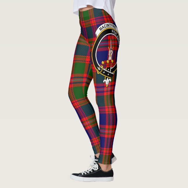 Scotstee Klan MacIntyre Vapensköld Tartan Women Le Leggings (Vänster)