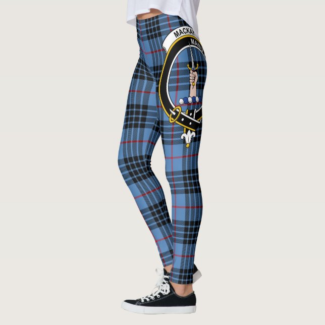 Scotstee Klan MacKay Blue Vapensköld Tartan Women Leggings (Vänster)