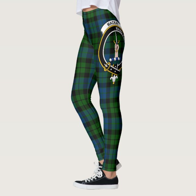 Scotstee Klan MacKay Vapensköld Tartan Women Leggi Leggings (Vänster)