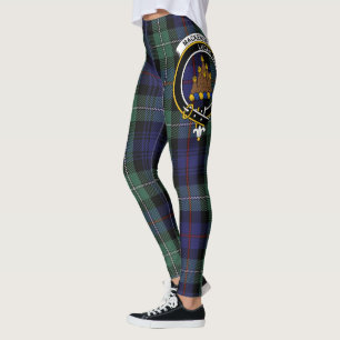 Scotstee Klan MacKenzie Modern Blue Vapensköld Tar Leggings