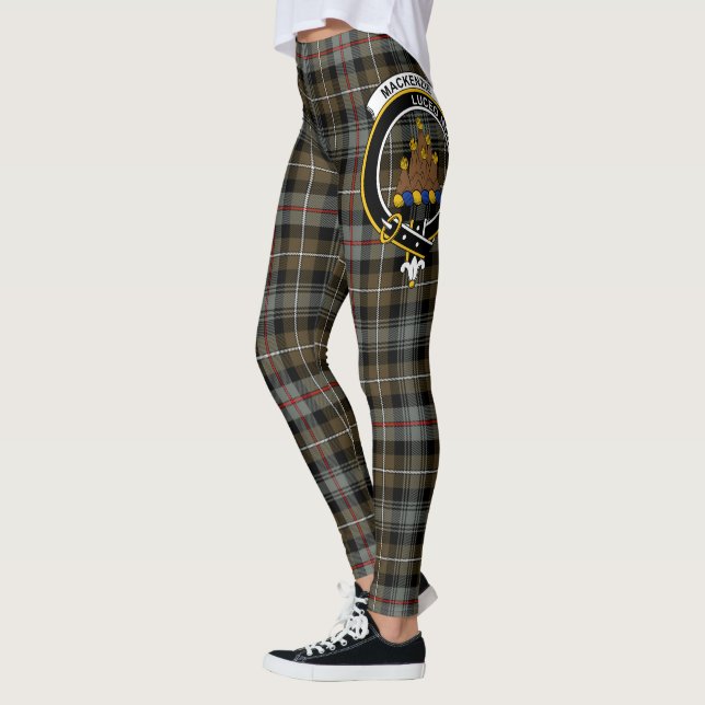 Scotstee Klan MacKenzie Weasted Vapensköld Tartan Leggings (Vänster)