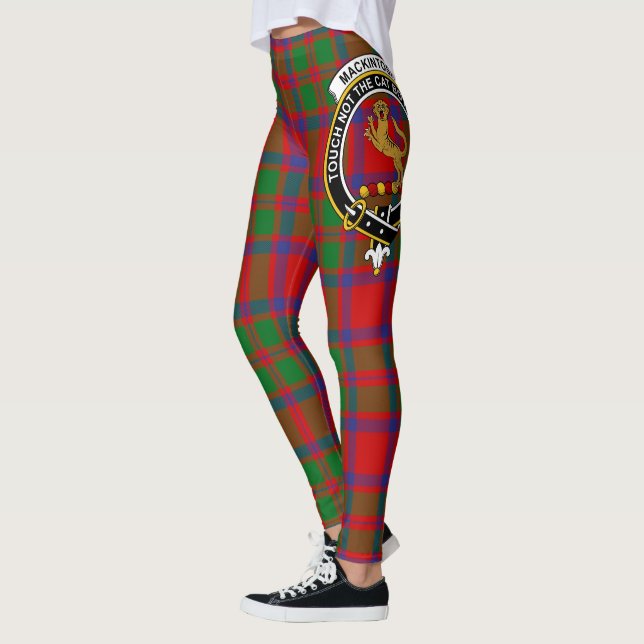 Scotstee Klan MacKintosh Modern Vapensköld Tartan  Leggings (Vänster)