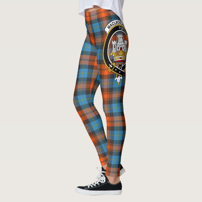 Scotstee Klan MacLachlan Ancient Vapensköld Tartan Leggings (Vänster)