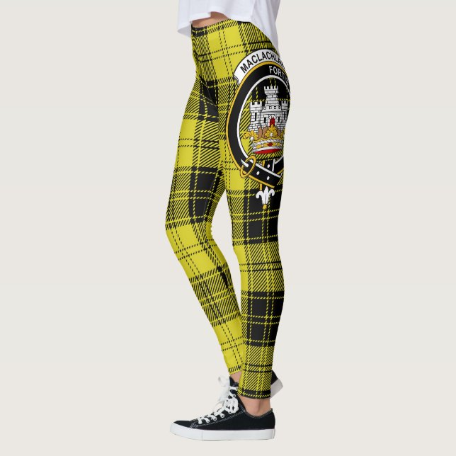 Scotstee Klan MacLachlan Gult Vapensköld Tartan Wo Leggings (Vänster)