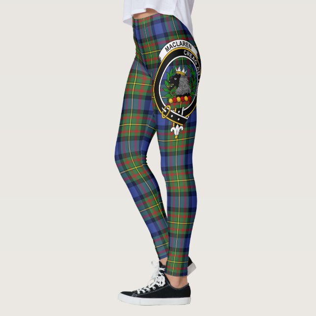 Scotstee Klan MacLaren Vapensköld Tartan Women Leg Leggings (Vänster)