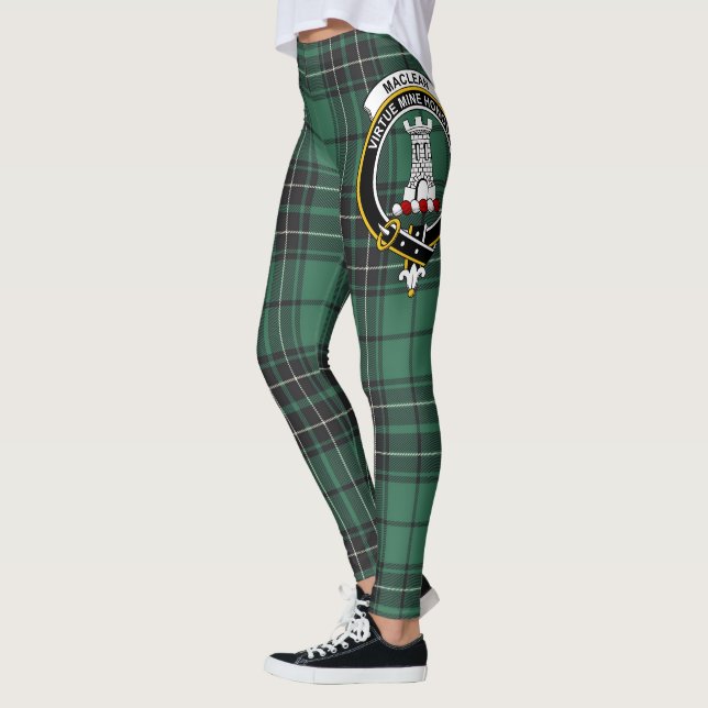 Scotstee Klan MacLean Vapensköld Tartan Women Legg Leggings (Vänster)