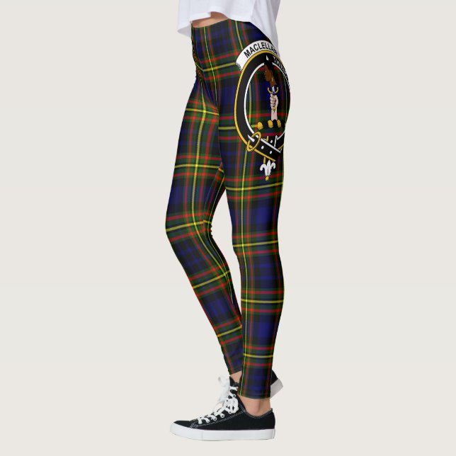 Scotstee Klan MacLellan Modern Vapensköld Tartan W Leggings (Vänster)