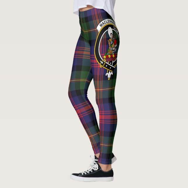 Scotstee Klan MacLennan Vapensköld Tartan Women Le Leggings (Vänster)