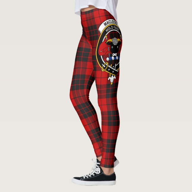 Scotstee Klan MacLeod of Raasay Vapensköld Tartan  Leggings (Vänster)
