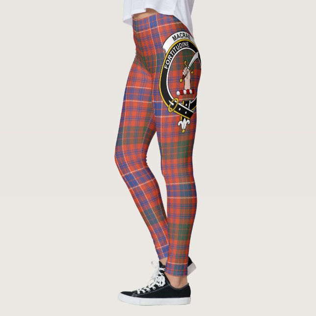 Scotstee Klan MacRae Ancient Vapensköld Tartan Kvi Leggings (Vänster)