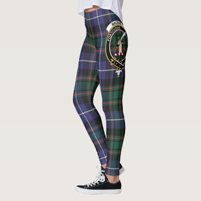 Scotstee Klan MacRae Jakt Modern Vapensköld Tartan Leggings (Vänster)
