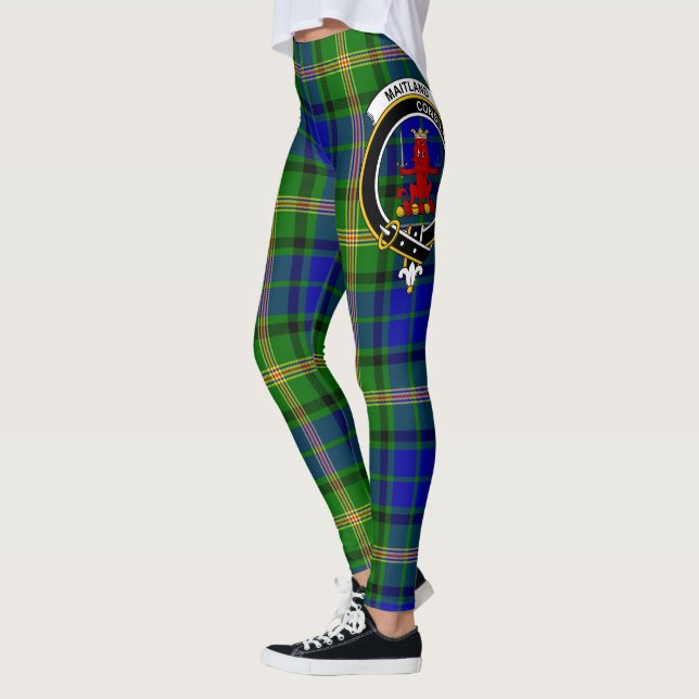 Scotstee Klan MaiTland Vapensköld Tartan Women Leg Leggings (Vänster)