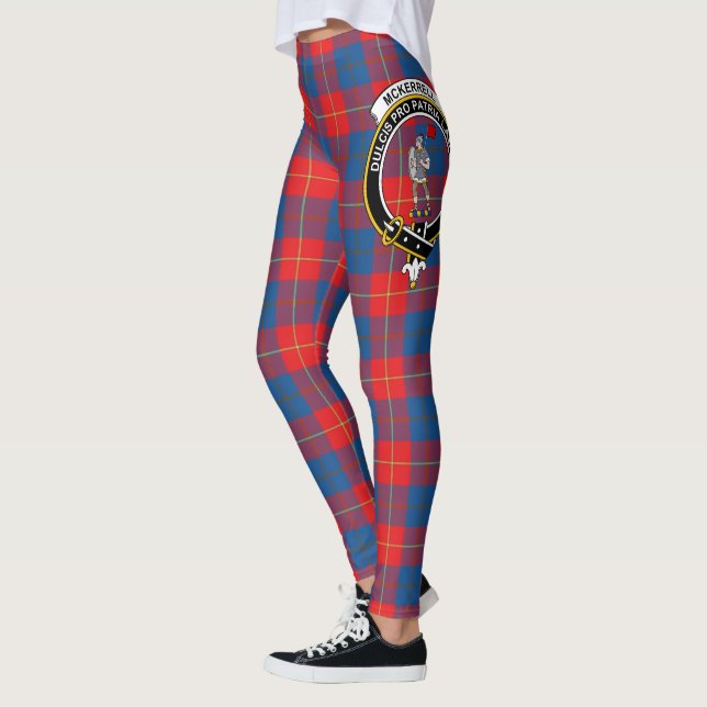 Scotstee Klan McKerrell Red Vapensköld Tartan Wome Leggings (Vänster)