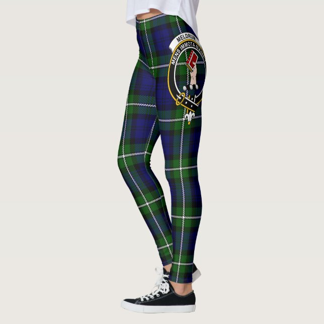 Scotstee Klan Meldrum Vapensköld Tartan Women Legg Leggings (Vänster)