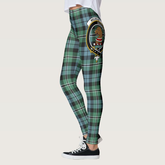 Scotstee Klan Melville Hunting Vapensköld Tartan W Leggings (Vänster)