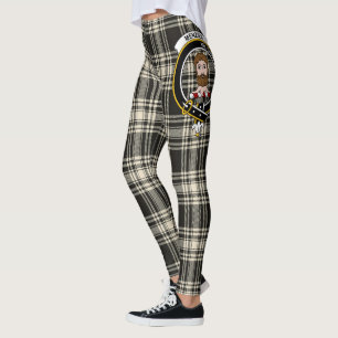 Scotstee Klan Menzies Ancient Vapensköld Tartan Kv Leggings