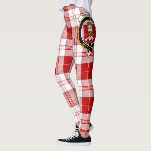 Scotstee Klan MenZies Red Vapensköld Tartan Women Leggings