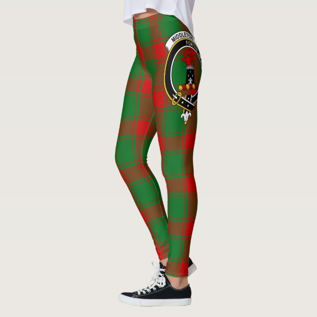 Scotstee Klan Middleton Vapensköld Tartan Women Le Leggings (Vänster)