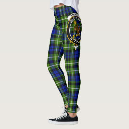 Scotstee Klan Monteith Hunting Vapensköld Tartan W Leggings