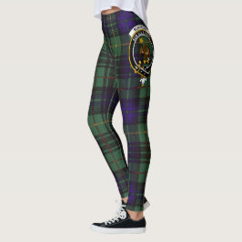 Scotstee Klan Monteith Old Vapensköld Tartan Women Leggings