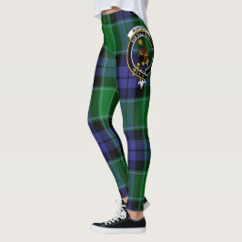 Scotstee Klan Monteith Vapensköld Tartan Women Leg Leggings