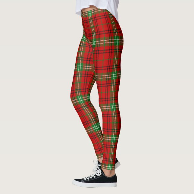 Scotstee Klan Morrison Red Modern Ancient Tartan Leggings (Vänster)