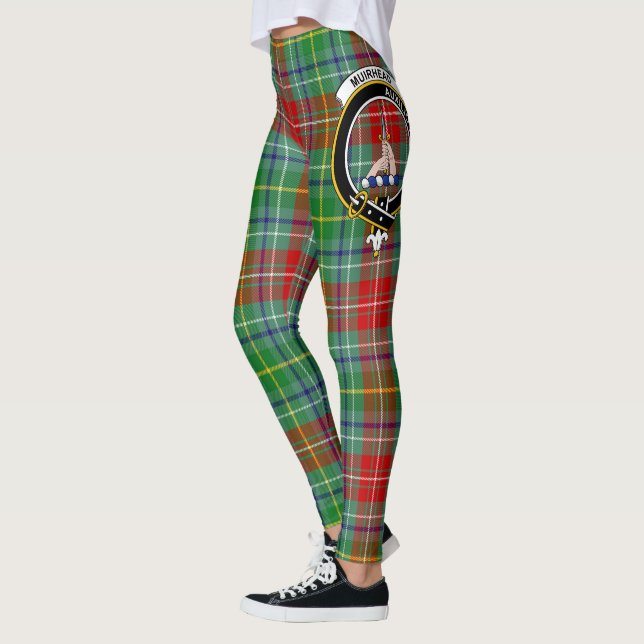 Scotstee Klan Muirhead Vapensköld Tartan Women Leg Leggings (Vänster)