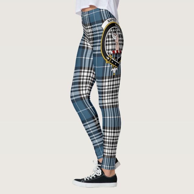 Scotstee Klan Napier Vapensköld Tartan Women Leggi Leggings (Vänster)