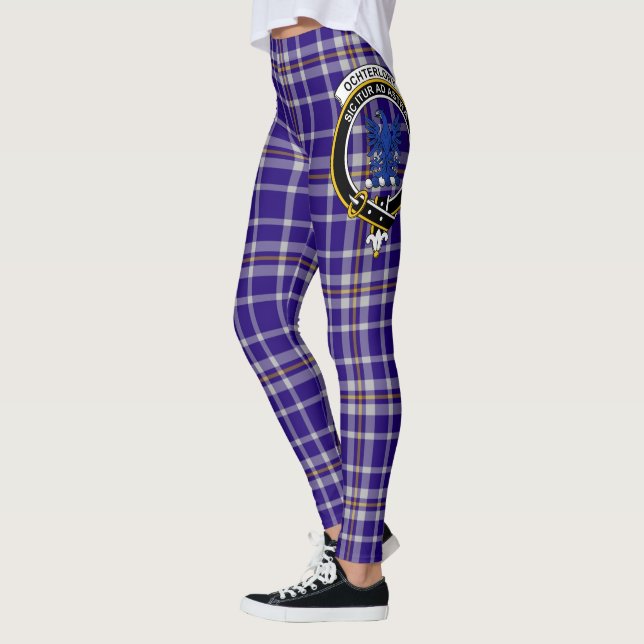 Scotstee Klan Ochterlony Vapensköld Tartan Women Leggings (Vänster)