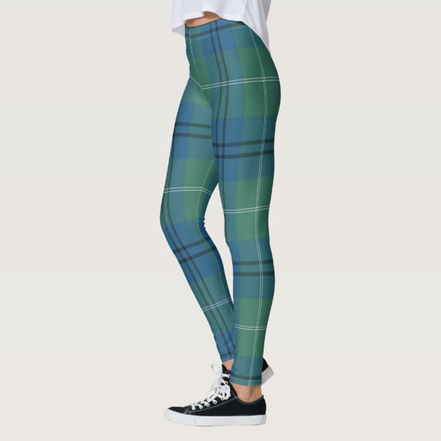 Scotstee Klan Oliphant Ancient Tartan Women Leggings (Vänster)