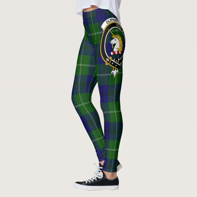 Scotstee Klan Oliphant Vapensköld Tartan Women Leg Leggings (Vänster)