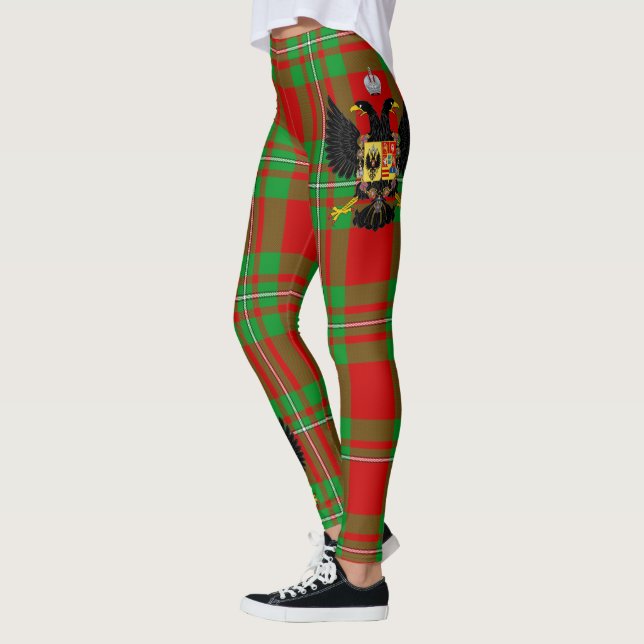 Scotstee Klan Peter Vapensköld Tartan Women Leggin Leggings (Vänster)