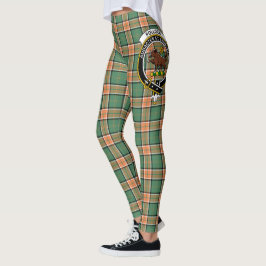 Scotstee Klan Pollock Hunting Vapensköld Tartan Wo Leggings