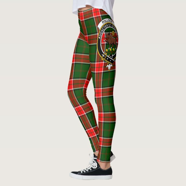 Scotstee Klan Pollock Vapensköld Tartan Women Legg Leggings (Vänster)
