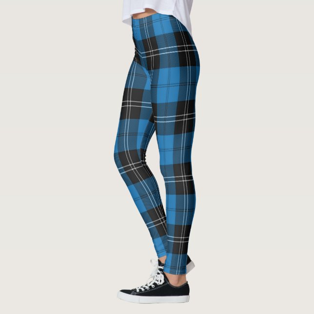 Scotstee Klan Ramsay Blue Ancient Tartan Women Leggings (Vänster)
