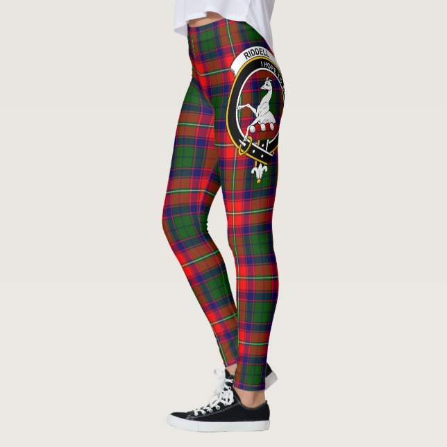 Scotstee Klan Riddell Vapensköld Tartan Women Legg Leggings (Vänster)