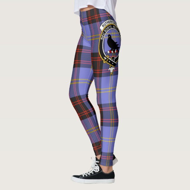 Scotstee Klan Rutherford Vapensköld Tartan Women Leggings (Vänster)