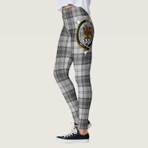 Scotstee Klan Sandilands Grått Vapensköld Tartan W Leggings